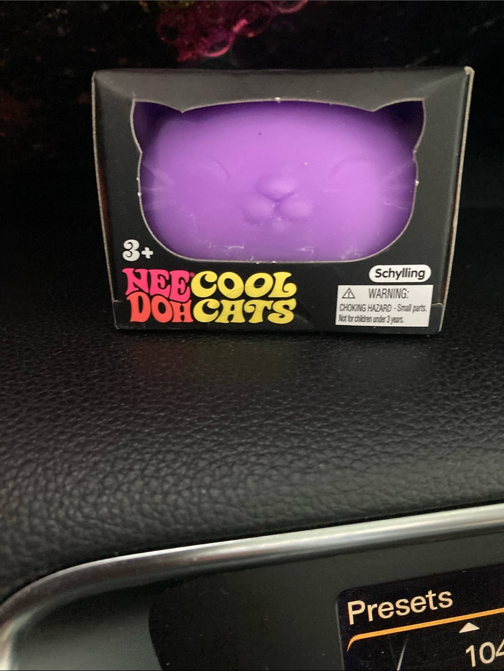 Schylling NeeDoh Cool Cats Purple Stress Toy - Soft Squeezable Cat authentic